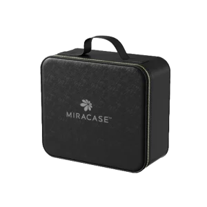 תיק איפור מחולק עם מראה ותאורת לד דגם MCB450 מבית MIRACASE בצבע שחור