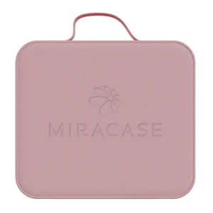 תיק איפור מחולק עם מראה ותאורת לד דגם MCB450 מבית MIRACASE בצבע ורוד