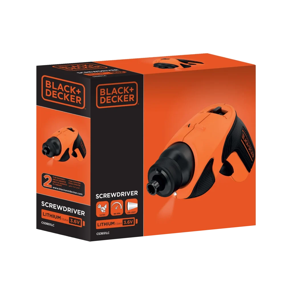 מברג נטען 3.6V עם אחיזת אקדח BLACK DECKER