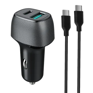 מ.רכב מהיר QC18W+PD25W כבל MIR C to C