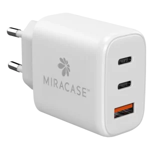 מ.קיר מיני 65W+כבל C-to-C 100W לבן MIR