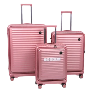 סט 3 מזוודות ורוד MIR