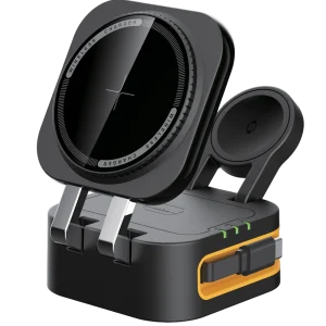 מטען אלחוטי מגנטי מתקפל 3 ב־1 Miracase MQIW610 שחור