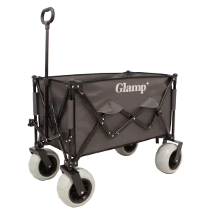 עגלת קמפינג מתקפלת עם גלגלי בלון מבית GLAMP – אפור