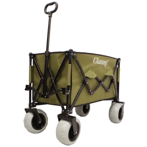 עגלת קמפינג מתקפלת עם גלגלי בלון מבית GLAMP – ירוק