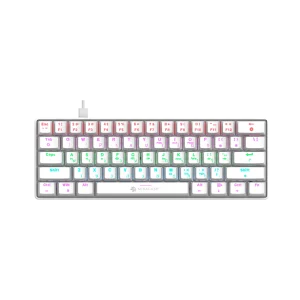 מקלדת מכנית חוטית לבנה MMCK100 עם תאורת RGB מבית Miracase