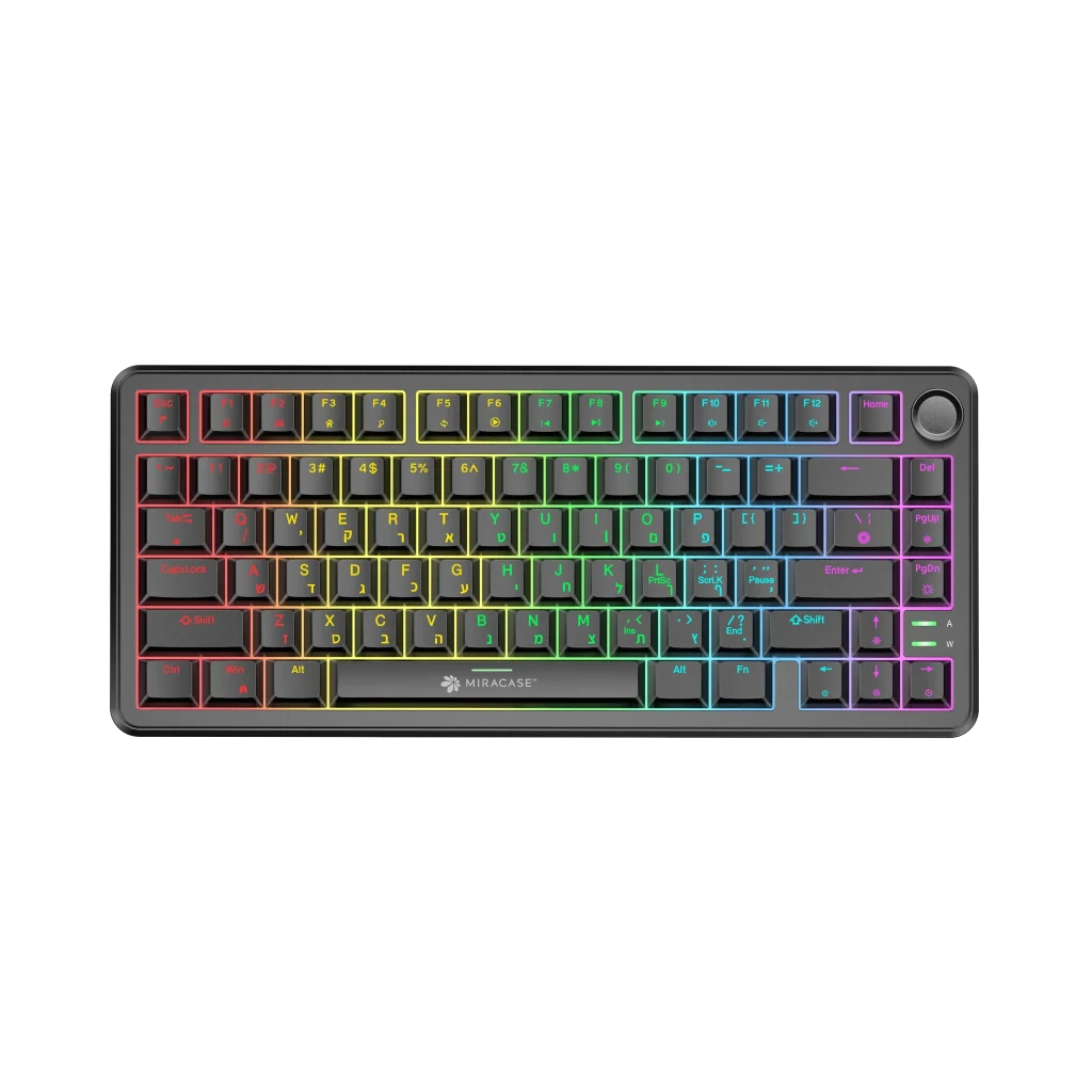 מקלדת מכנית חוטית MMCK300 עם כפתור שליטה ותאורת RGB מבית Miracase