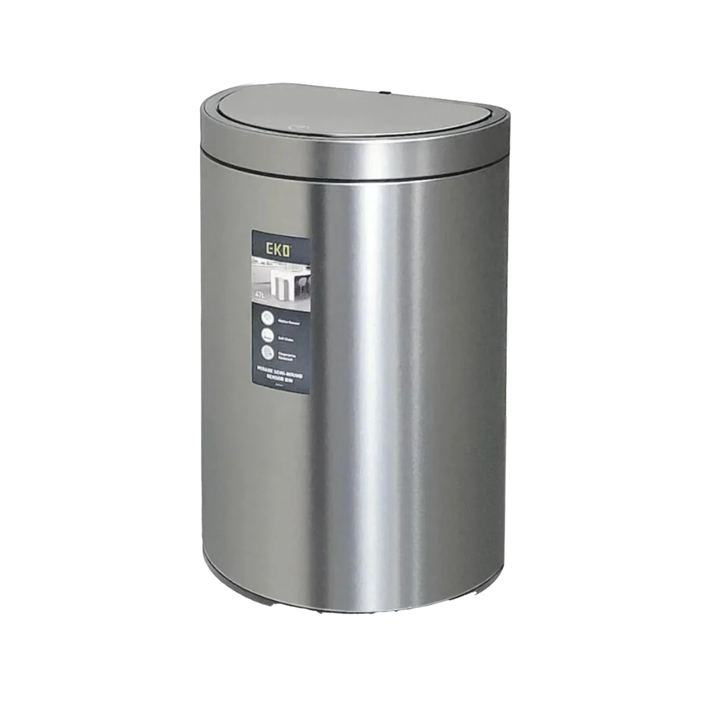 פח סנסור נירוסטה חצי עיגול 47 ליטר MIRAGE SEMI-ROUND