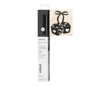 גיליון קטיפה ‎Flocked Iron-On שחור 30.5×48.3 ס"מ מבית CRICUT