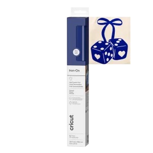 גיליון קטיפה ‎Flocked Iron-On כחול 30.5×48.3 ס"מ מבית CRICUT