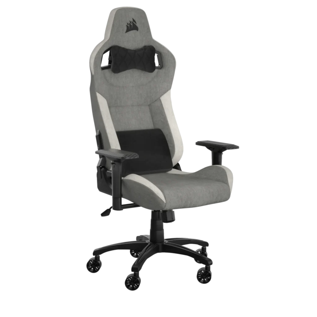 כיסא גיימינג בד CORSAIR T3 RUSH 2023 Fabric White/Grey