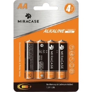 סט 4 סוללות MIRACASE ALKALINE AA