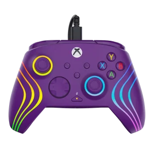 בקר חוטי לגיימינג Turtle Beach Afterglow Wave תאורת RGB – תואם Xbox ו‑PC סגול