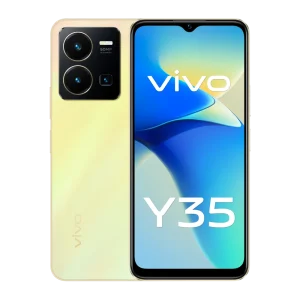 סמארטפון vivo דגם Y35 בצבע זהב שמש