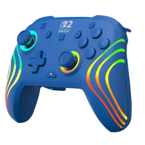 בקר גיימינג אלחוטי ל-Nintendo Switch 2 דגם Afterglow Wave Wireless Controller בצבע כחול מבית Turtle Beach