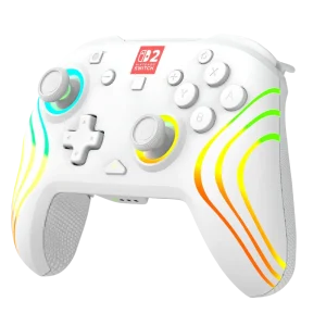 בקר גיימינג אלחוטי ל-Nintendo Switch 2 דגם Afterglow Wave Wireless Controller בצבע לבן מבית Turtle Beach
