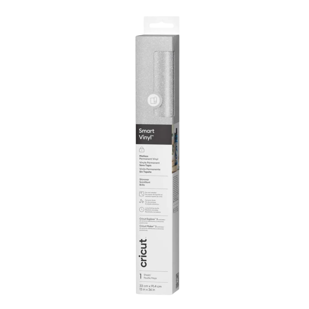 גליל ויניל קבוע Cricut Smart Vinyl Permanent כסוף שימר 33×91 ס"מ