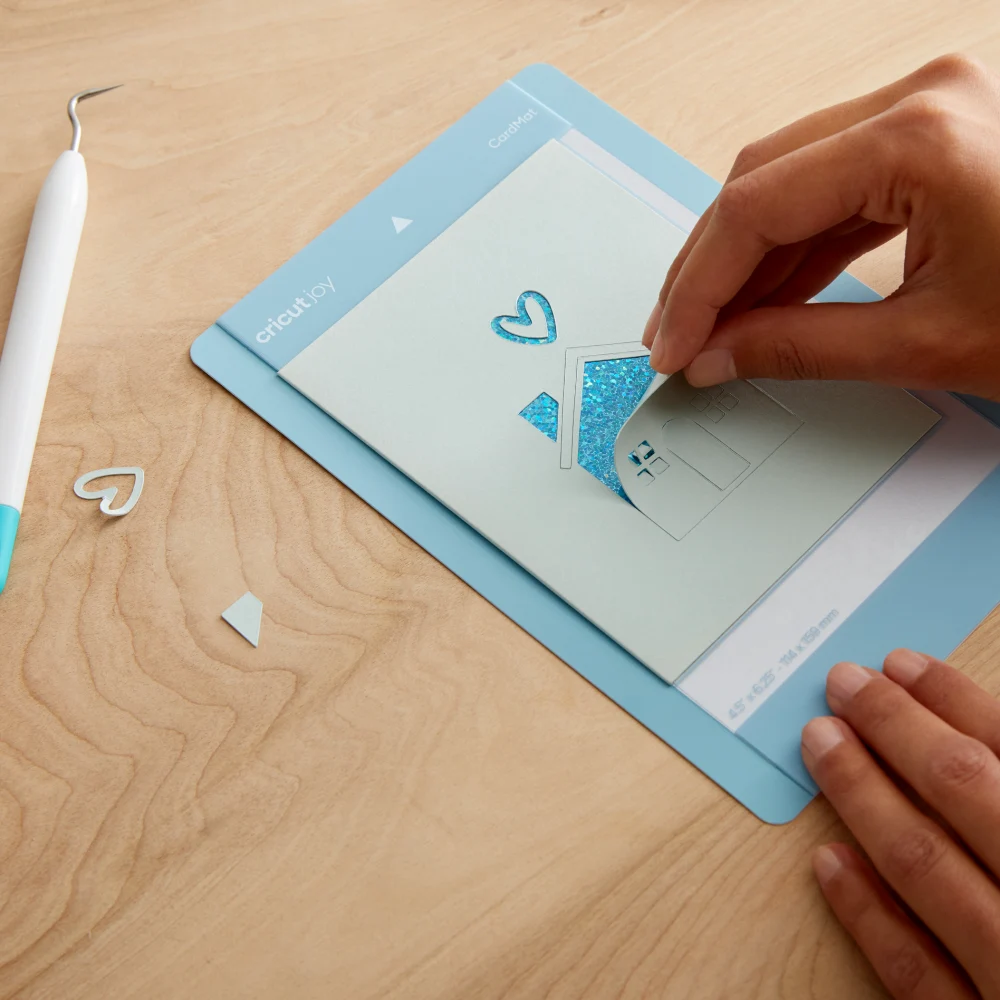 מציאון – סט כרטיסי ברכה Cricut Cutaway R20 (8 יחידות) – כחול