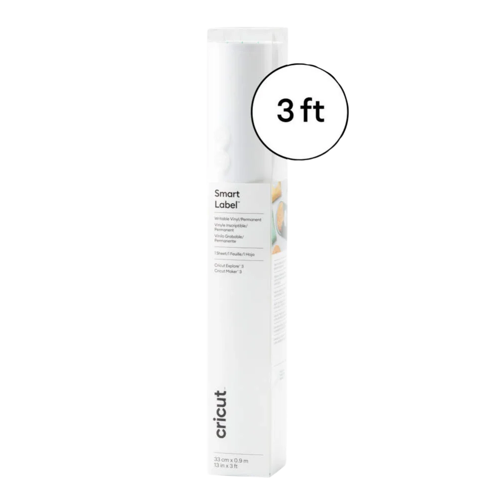 מציאון – ויניל חכם לכתיבה ולהדבקה קבועה Cricut Smart Label Writable Vinyl שקוף 33×91 ס"מ