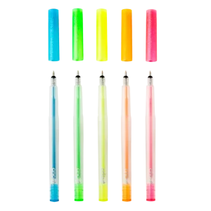 מציאון – סט 5 עטי ג'ל נצנצים Cricut Glitter Gel Pens (0.8 מ"מ) בצבעי ניאון