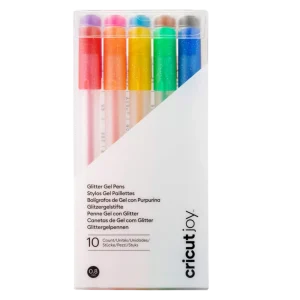 מציאון – סט 10 עטי ג'ל נצנצים Cricut Joy Glitter Gel Pens (0.8 מ"מ) בצבעי קשת