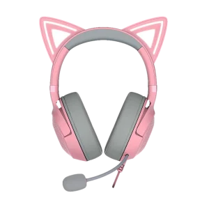 אוזניות חוטיות ורוד RAZER KRAKEN KITTY V2