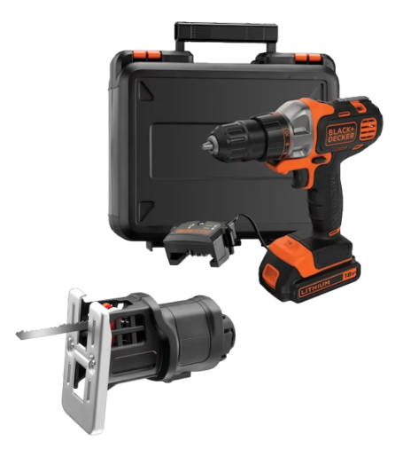מציאון – באנדל מקדחה/מברגה MULTIEVO 18V עם ראש מסור אנכי מבית Black+Decker