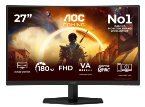 מסך גיימינג קעור 27 אינץ' דגם C27G42FE מבית AOC