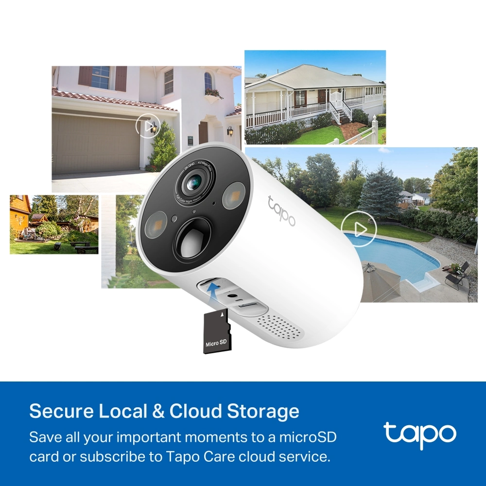 מצלמת אבטחה סולארית 2K דגם Tapo C425 KIT מבית TP-Link