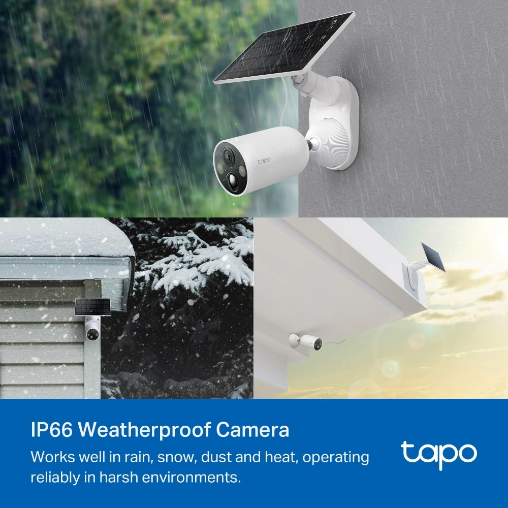 מצלמת אבטחה סולארית 2K דגם Tapo C425 KIT מבית TP-Link