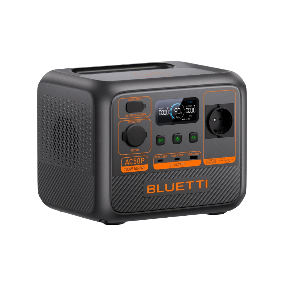 תחנת כוח פרימיום BLUETTI AC50P- 700W עם שקע 3 פינים ישראלי